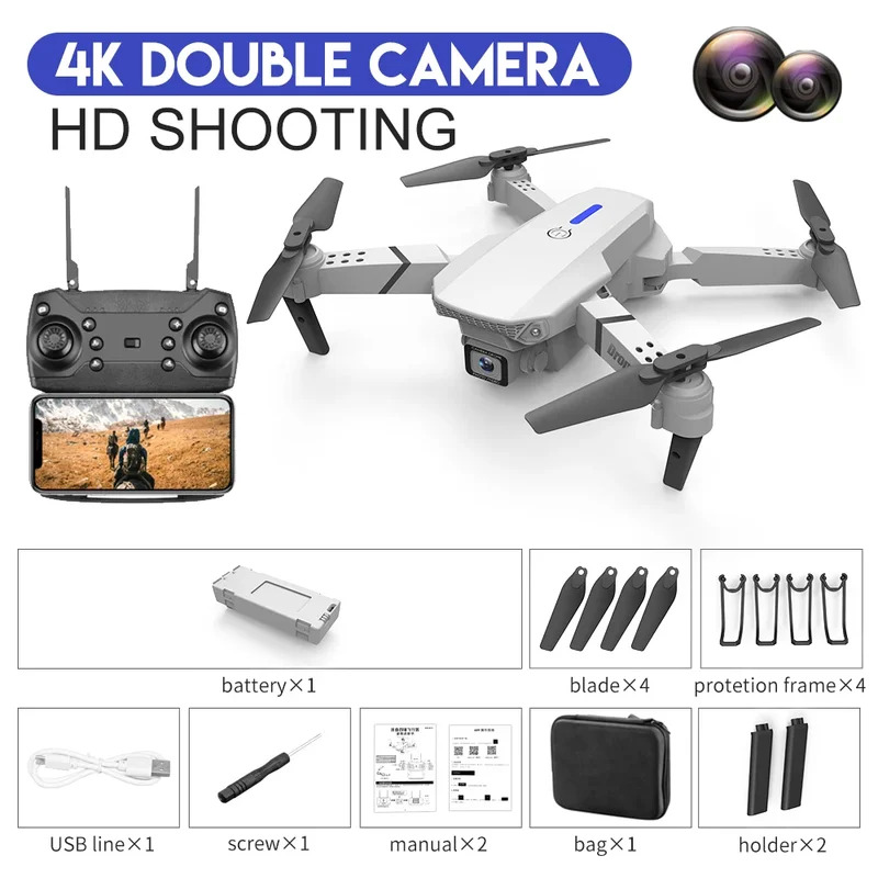E88 ProIntelligent Folding Dro - огляд і ціна Drone Camera 4K
